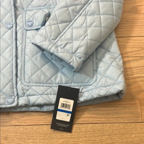 Blue Quilted Puffer Jacket with Hood Tommy Hilfiger - Picture 4 of 11